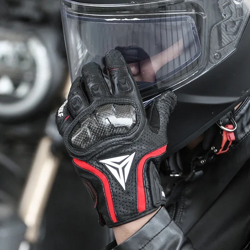 Gants de moto en cuir véritabl - Motorcycle Glove Knuckle avis et prix