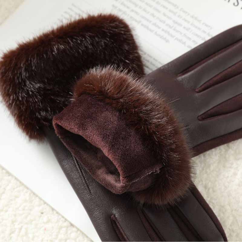 Gants d'hiver en cuir PU de lu - Leather Driving Glove avis et prix