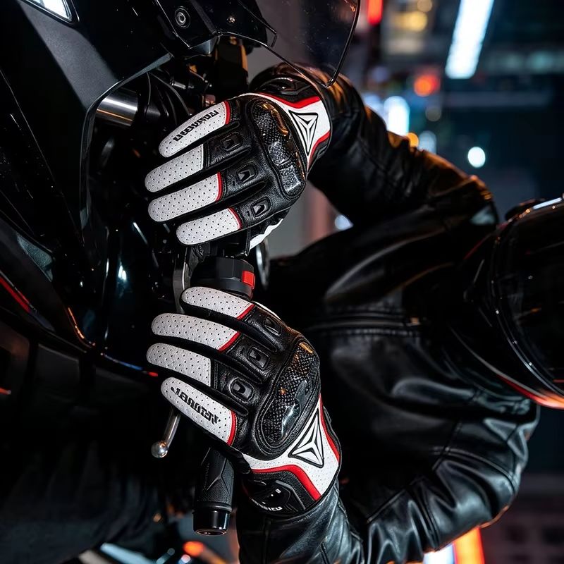 Gants de moto en cuir véritabl - Motorcycle Glove Knuckle avis et prix
