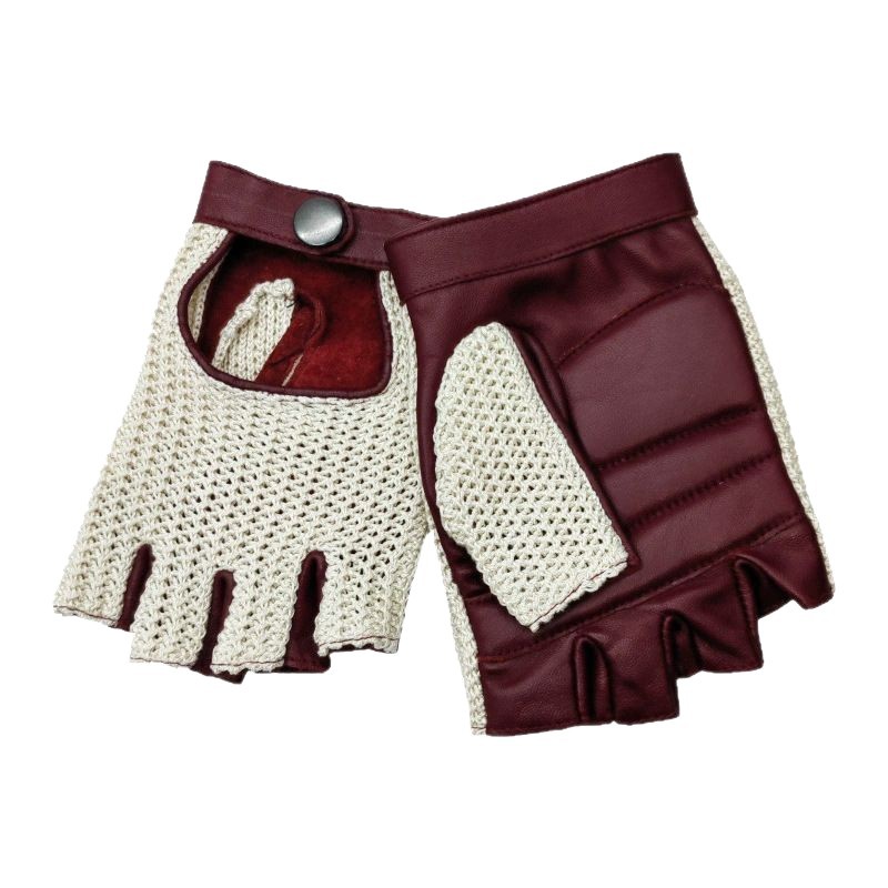 Gants mi-doigts en peau de mou - Leather Driving Glove avis et prix