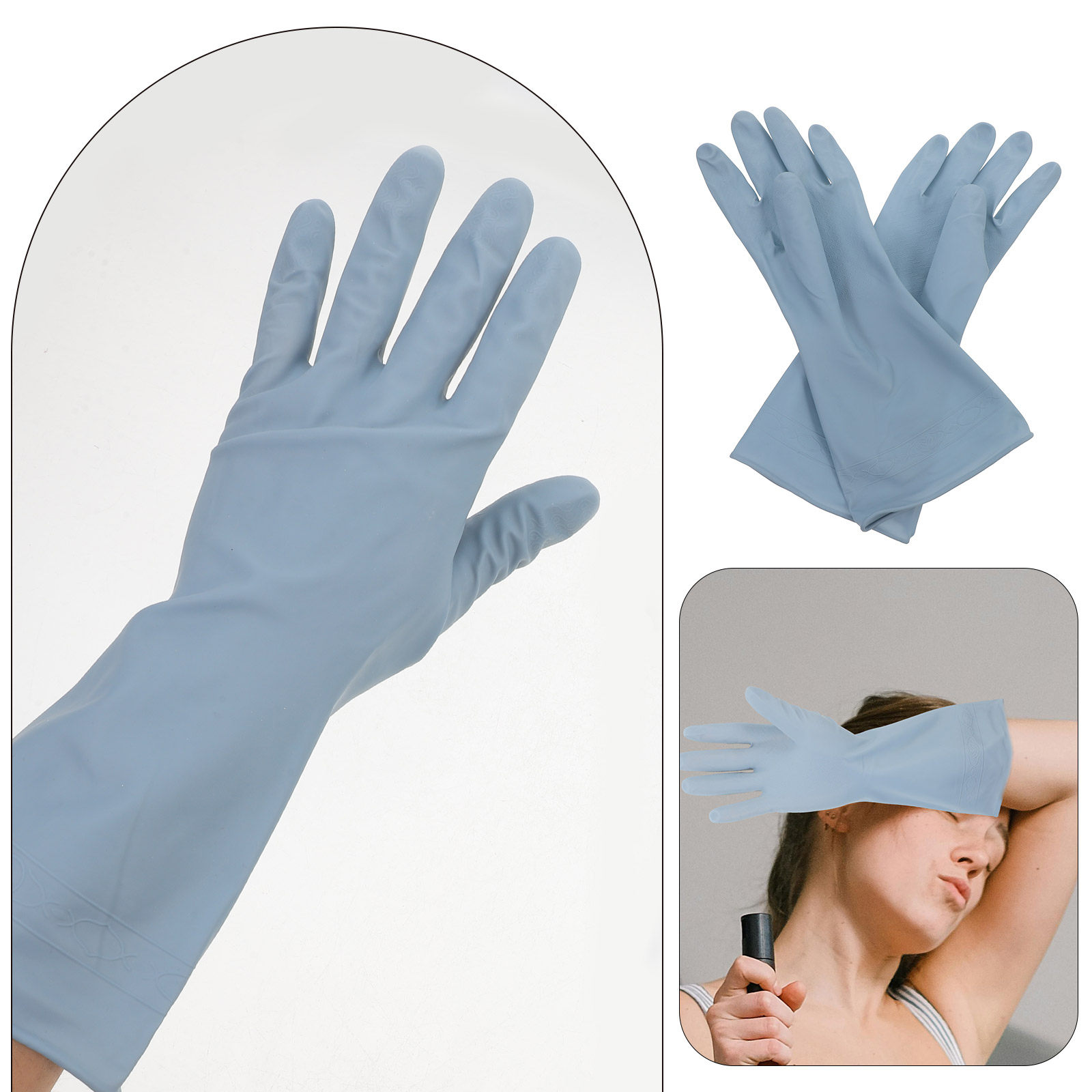 3 paires de gants longs pour l - Dish Glove Rubber avis et prix